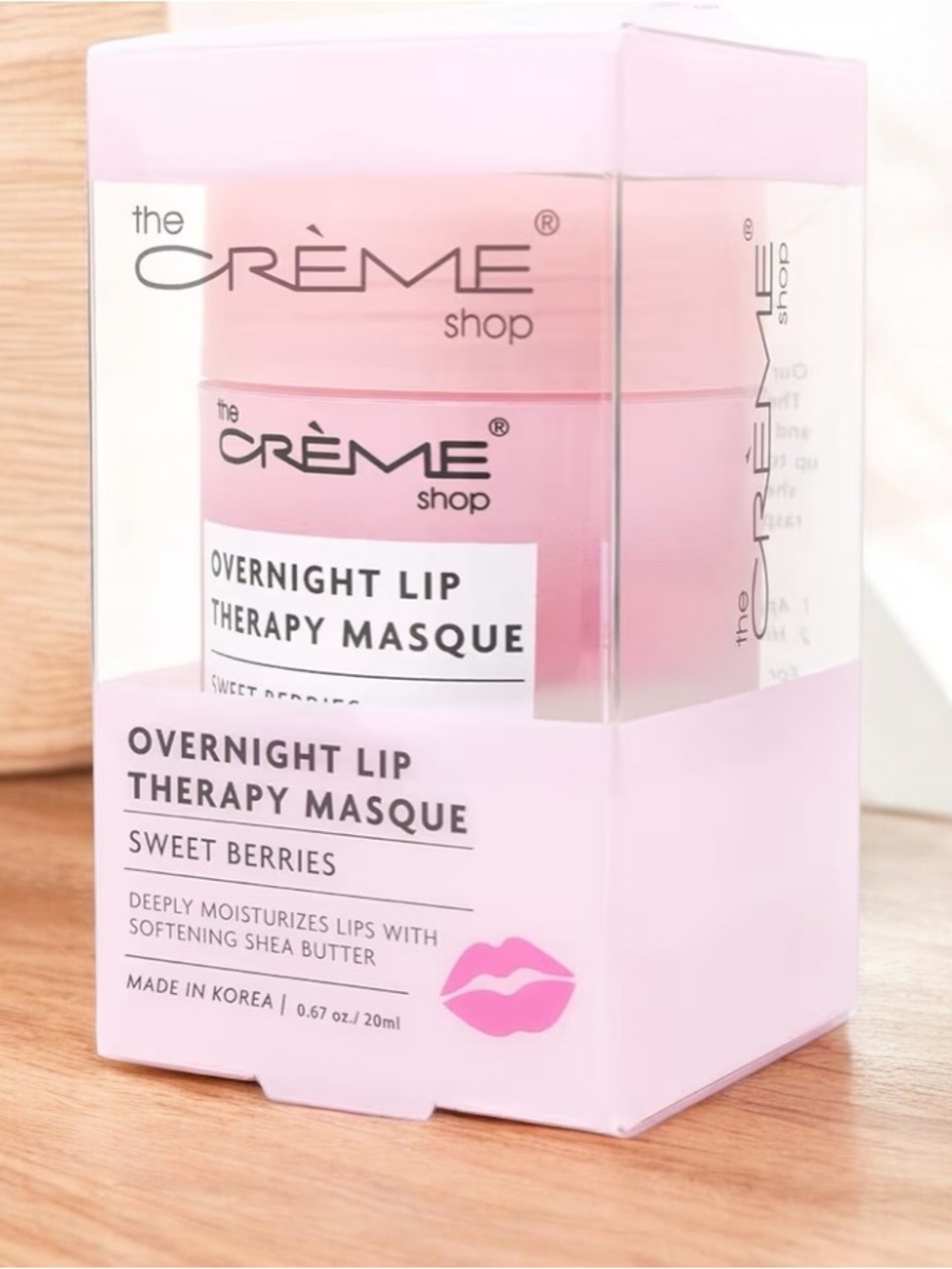 The Crème Shop Overnight Lip Therapy Masque — Sweet Berries (Pink)